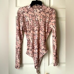 Snake skin print bodysuit